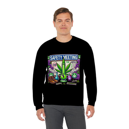 Safety Meeting - Cannabis Lovers - Unisex Heavy Blend™ Crewneck Sweatshirt - Ts1st