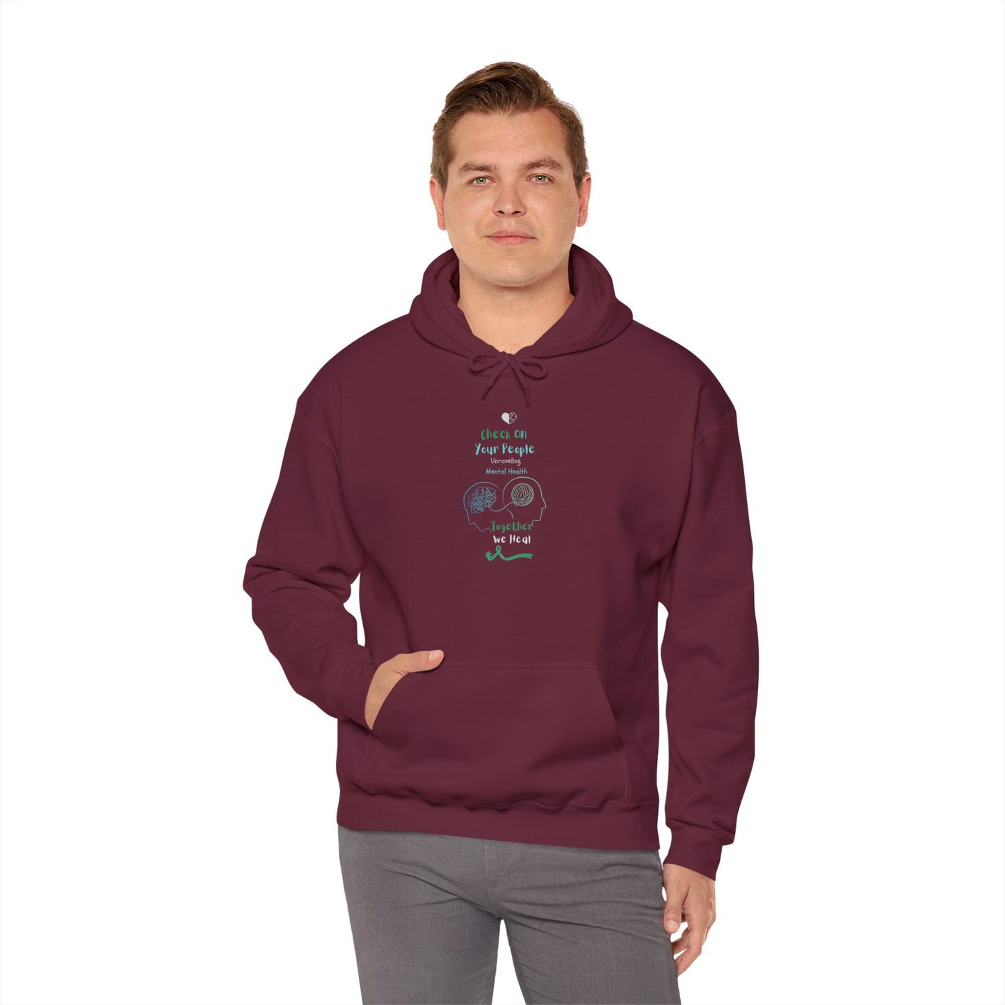 Check on Your People – Unraveling Mental Health Together Hoodie