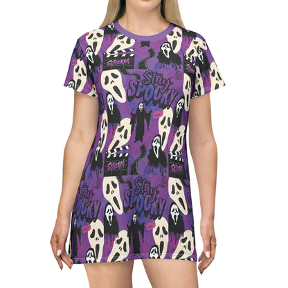 Ts1st - 90s Vibe Ghost Face T-Shirt Dress