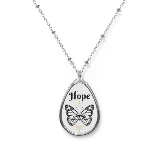 Necklace of Hope – Butterfly & Evil Eye Pendant for Mental Health Awareness