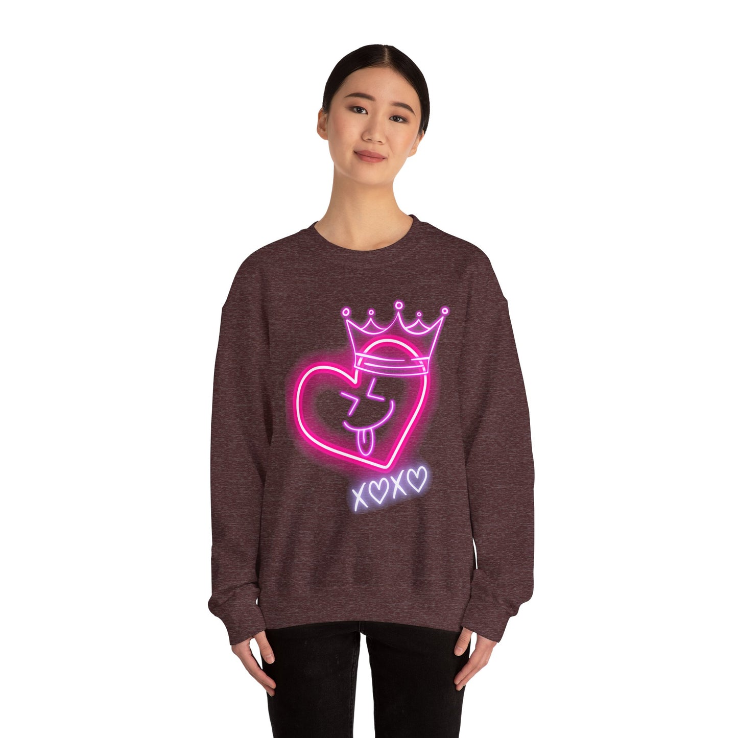 Cozy Valentine Crewneck Sweatshirt – Designed by Ts1st Shop