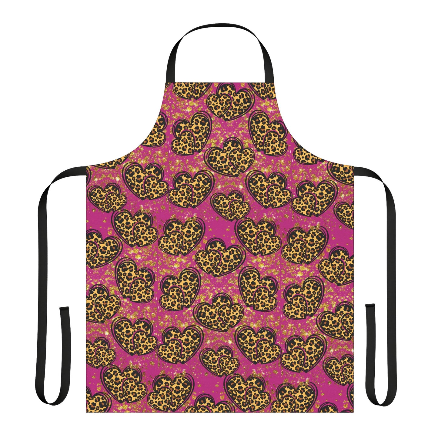 Cheetah Print Hearts Chef's Apron – A Fun & Durable Kitchen Essential By Ts1st Shop