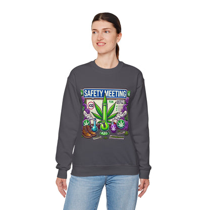 Safety Meeting - Cannabis Lovers - Unisex Heavy Blend™ Crewneck Sweatshirt - Ts1st