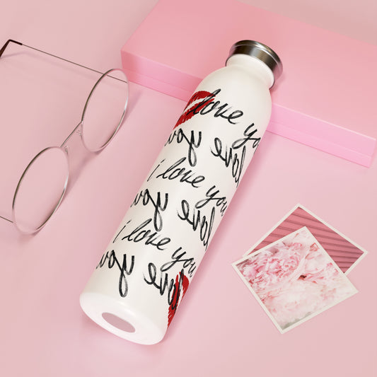 "I Love You (Backwards and Forwards)" Valentine's Day Special Water Bottle